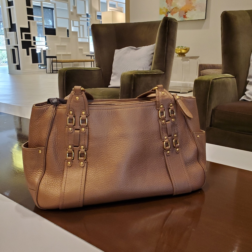 EUC-Lovely Cole Haan Bronze Leather Shoulder Bag!!🥉👜🥉